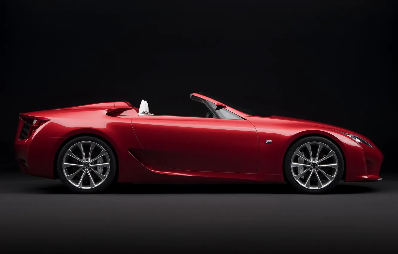 Фото обои Lexus, red, roadster, lf-a