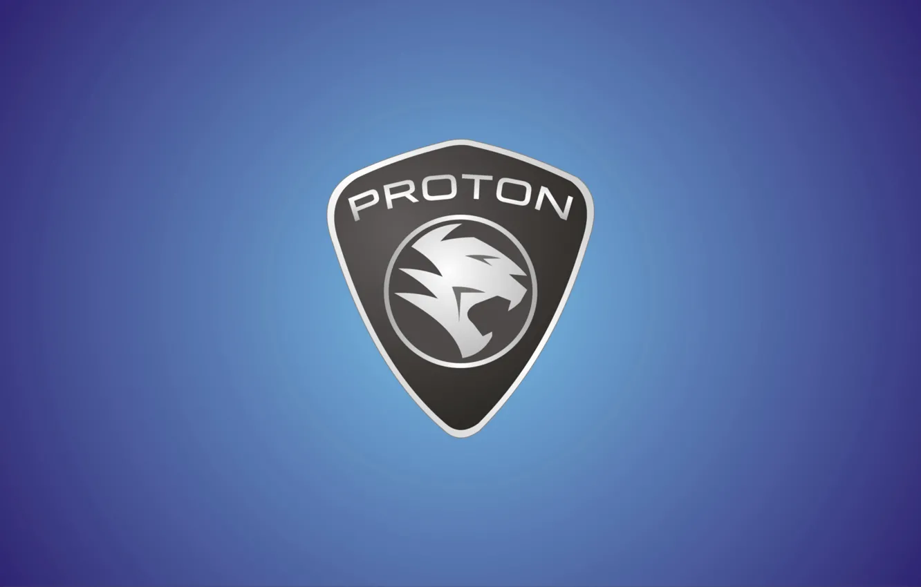Фото обои голубой, лого, logo, blue, fon, протон, proton