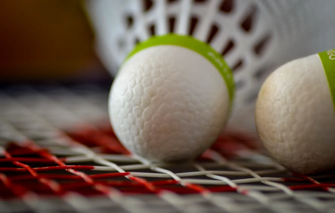 Фото обои макро, волан, Badminton