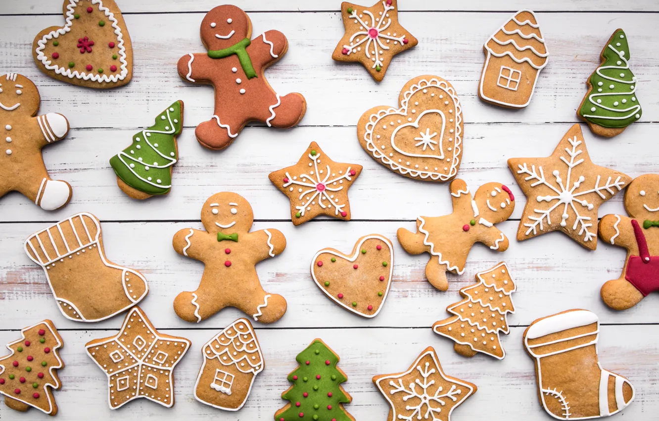 Фото обои украшения, Новый Год, печенье, Рождество, Christmas, New Year, cookies, decoration