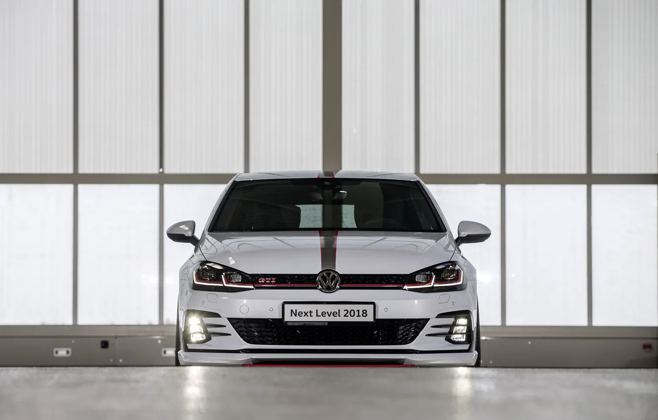 Фото обои Volkswagen, Light, Front, Golf, Face, Golf GTI, Next Level