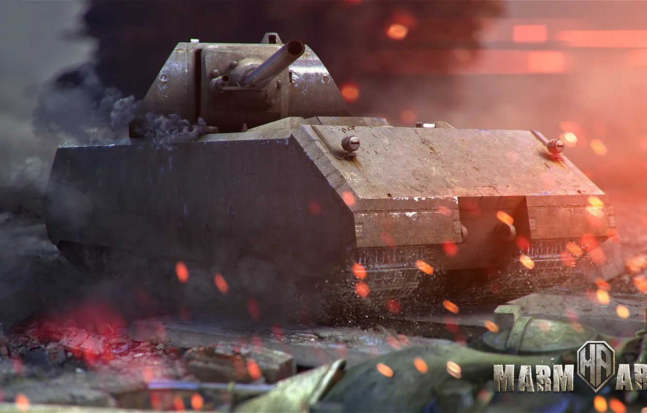 Фото обои огонь, мышь, танк, железо, world of tanks, wot, tank, maus