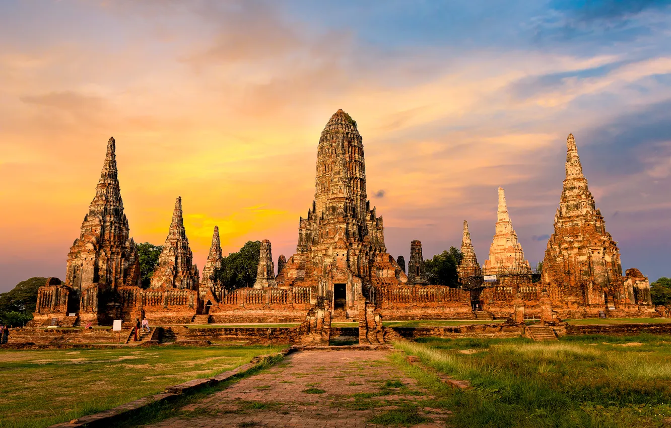 Фото обои asia, asian, brick, buddha, buddhism, ayutthaya
