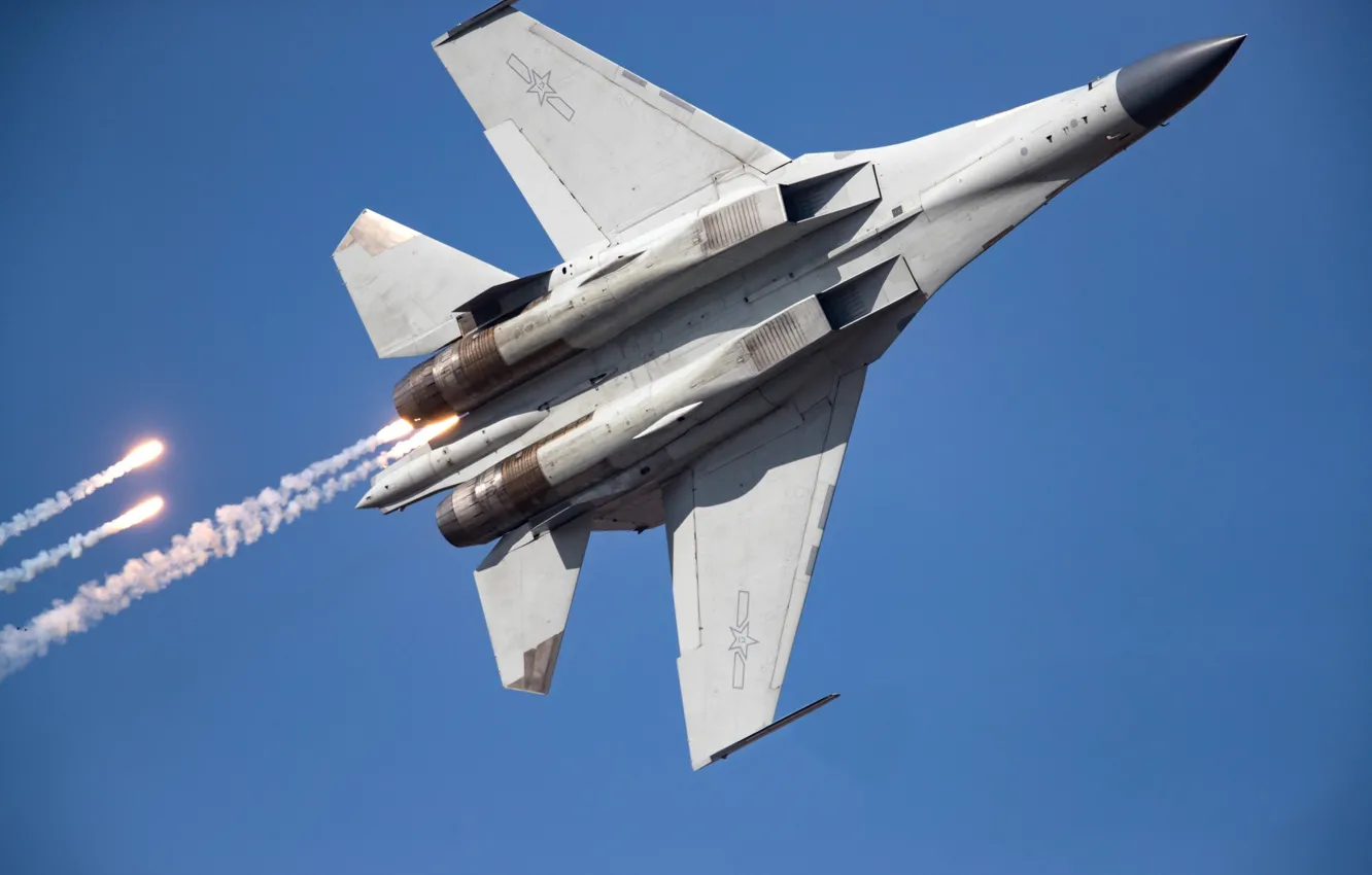 Фото обои Истребитель, ЛТЦ, ВВС КНР, Shenyang J-16, Changchun Airshow 2019