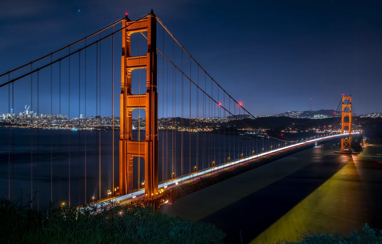 Фото обои Golden Gate Bridge, California, San Francisco, USA.