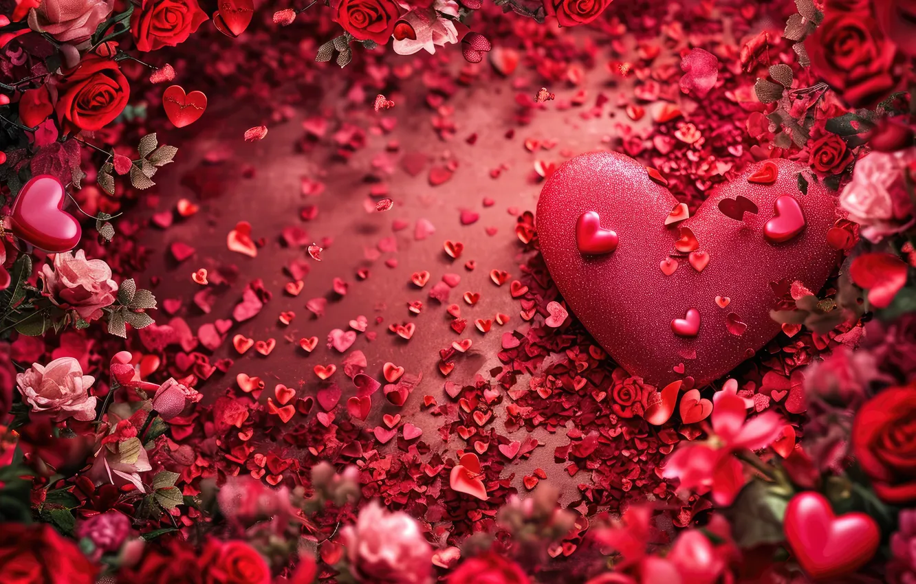 Фото обои любовь, цветы, подарок, романтика, розы, love, happy, День святого Валентина
