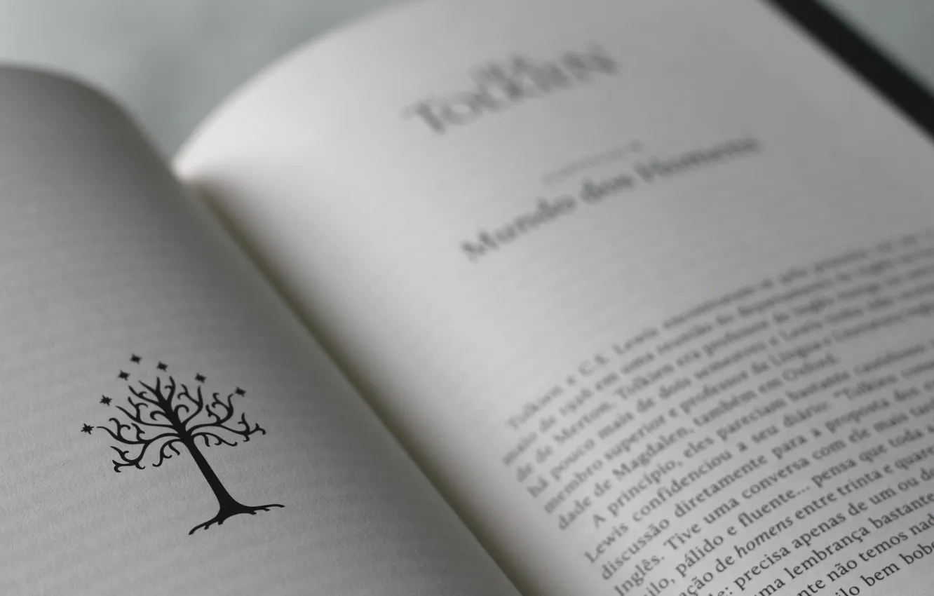 Фото обои дерево, рисунок, книга, страницы