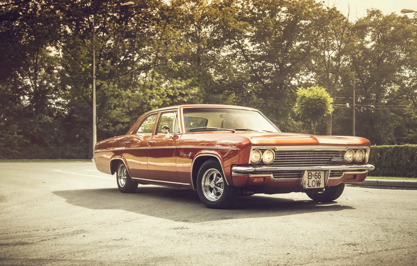 Фото обои фары, тень, Chevrolet, колеса, 1966, Impala