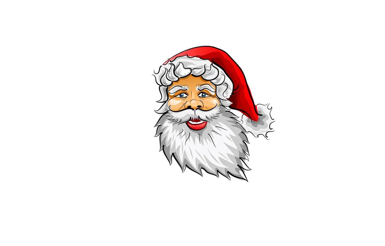 Фото обои праздник, борода, Санта Клаус, Дед Мороз