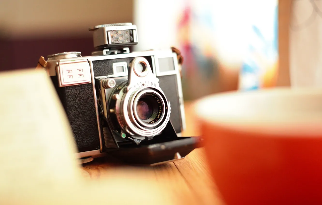 Фото обои макро, фон, камера