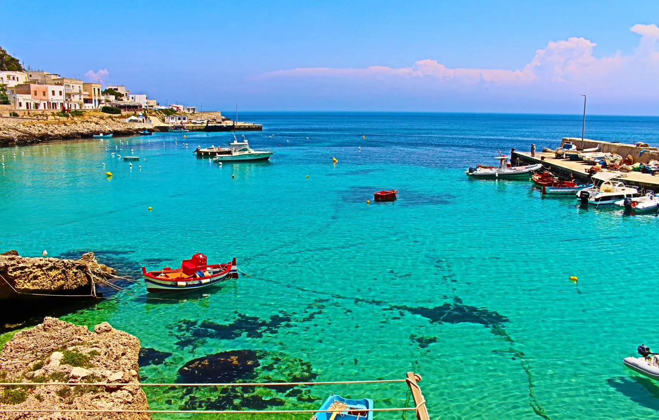 Фото обои море, Италия, панорама, sea, Italy, panorama, Italia, Sicily