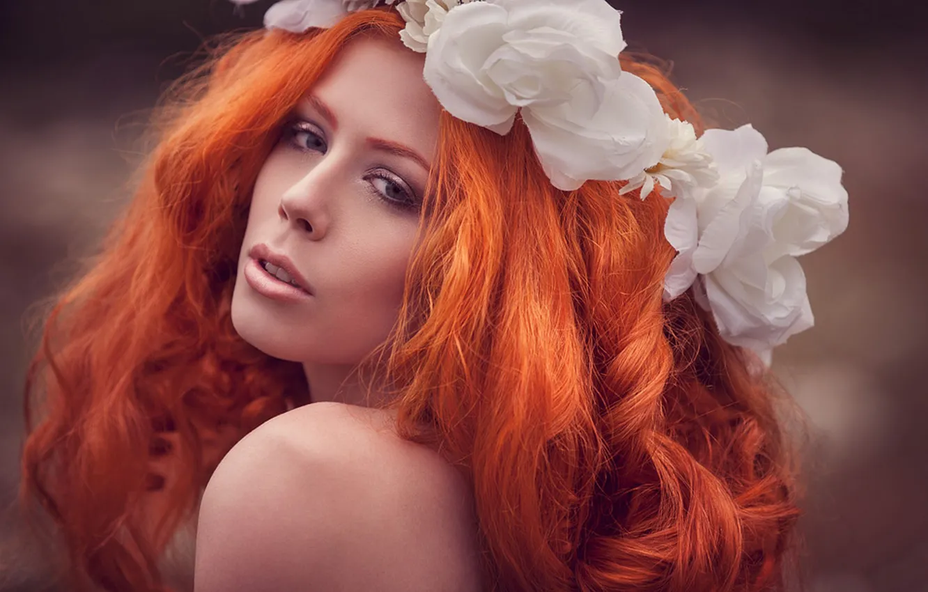 Фото обои Beautiful, Girls, Red Head