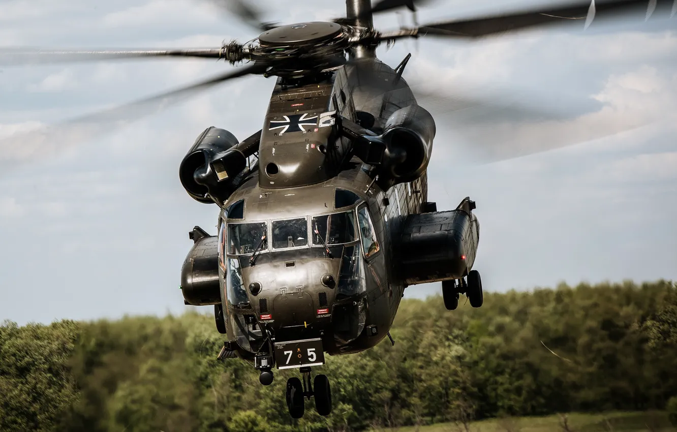Фото обои тяжёлый, CH-53, Super Stallion, транспортный вертолёт
