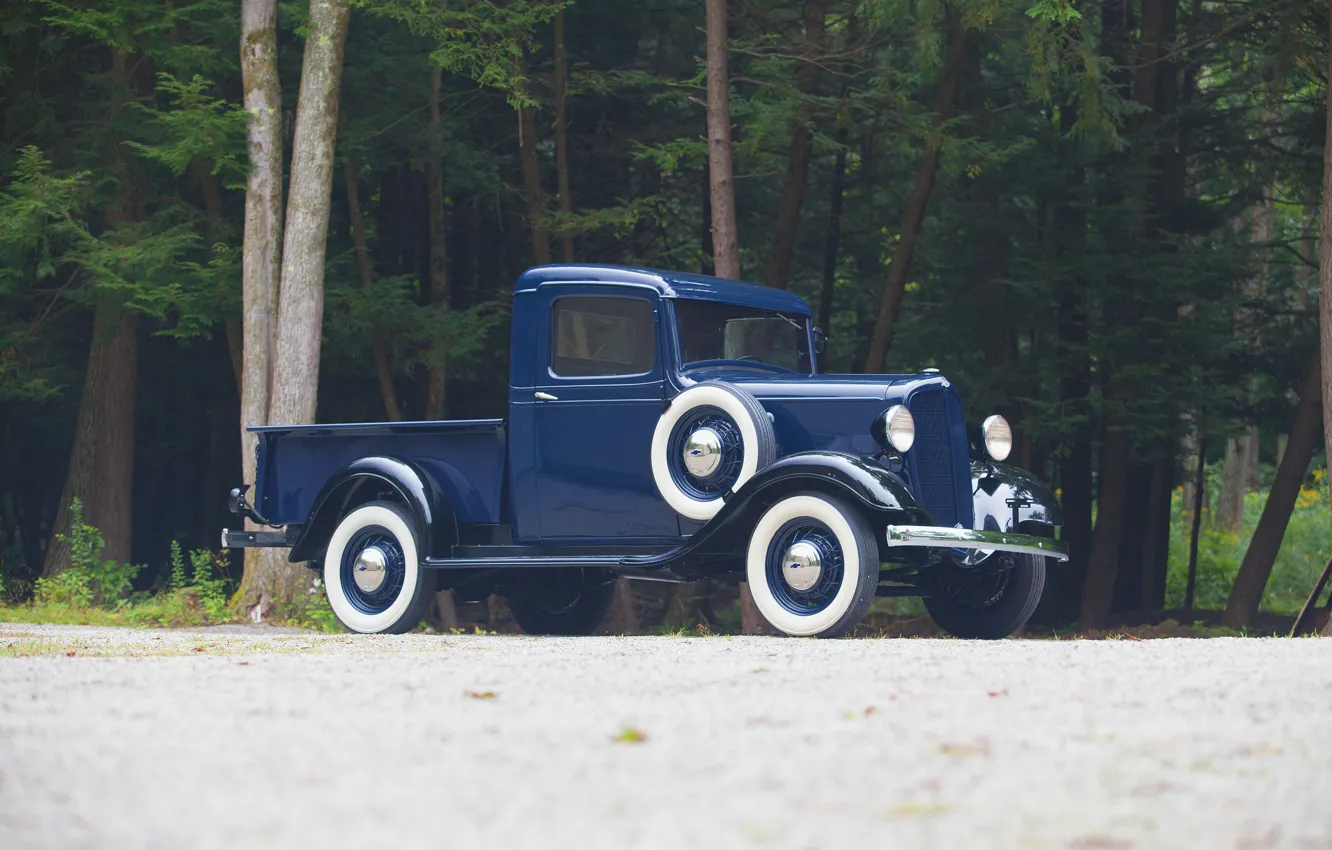 Фото обои 1934, classic car, Chevrolet Master Closed Cab Pickup Truck