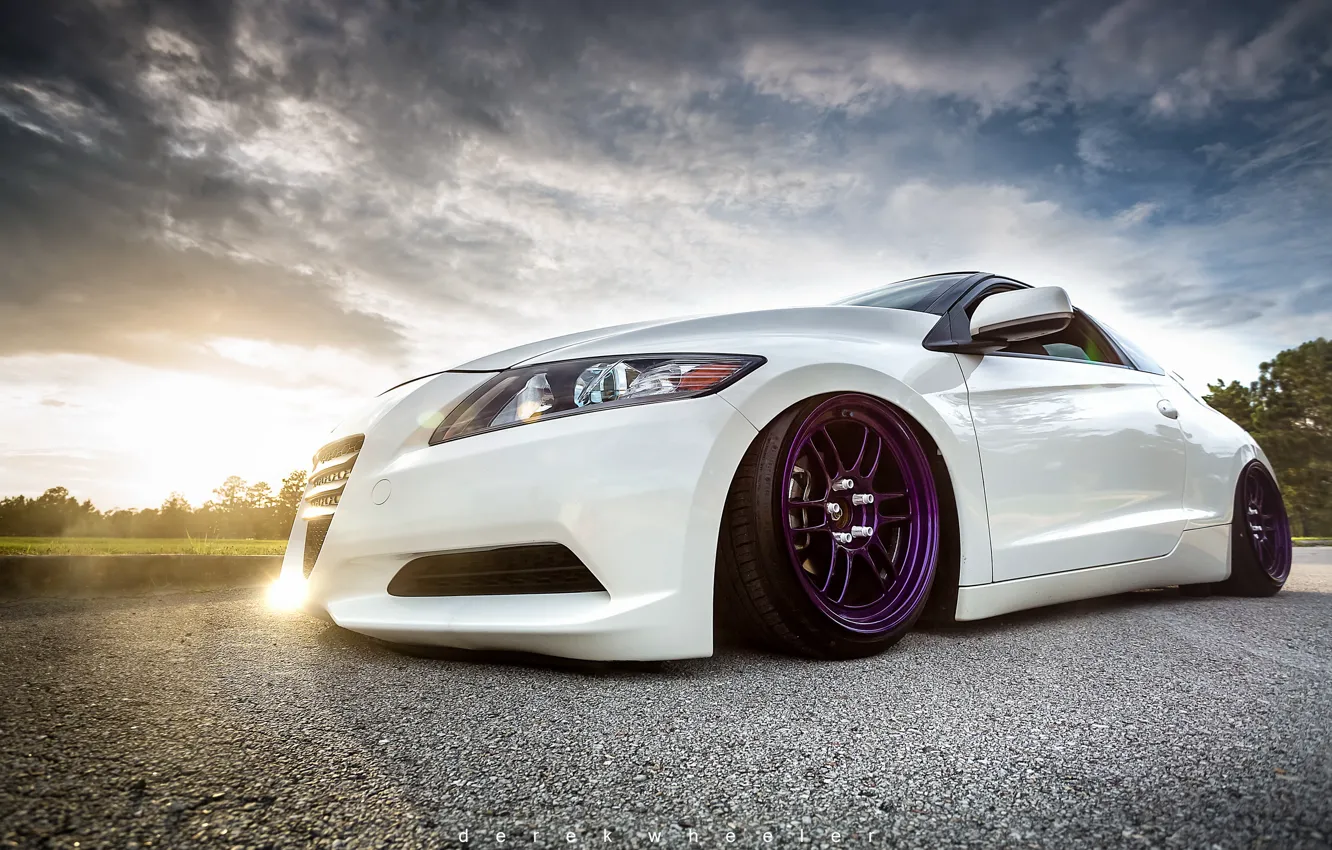 Фото обои car, tuning, stance, honda cr-z