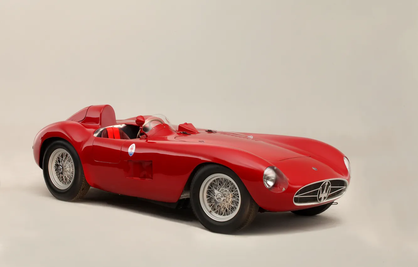 Фото обои Maserati, Спицы, Classic, Classic car, 1955, Sports car, Maserati 300S
