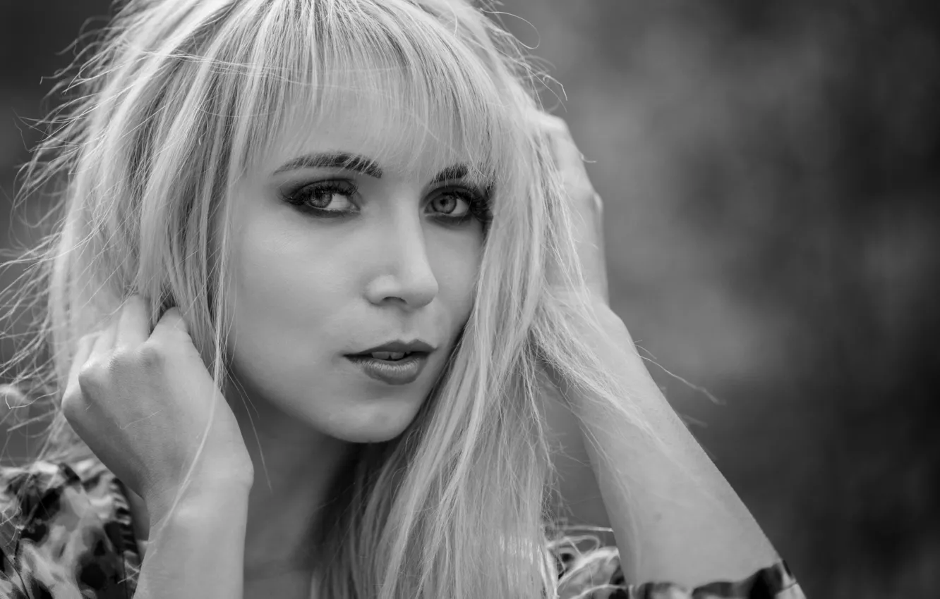 Фото обои лицо, фон, модель, волосы, Sophia