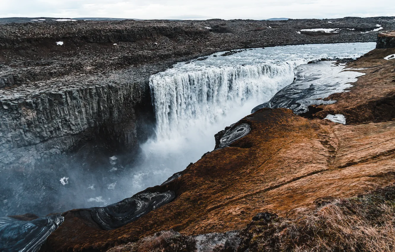 Фото обои rocks, waterfall, gravity