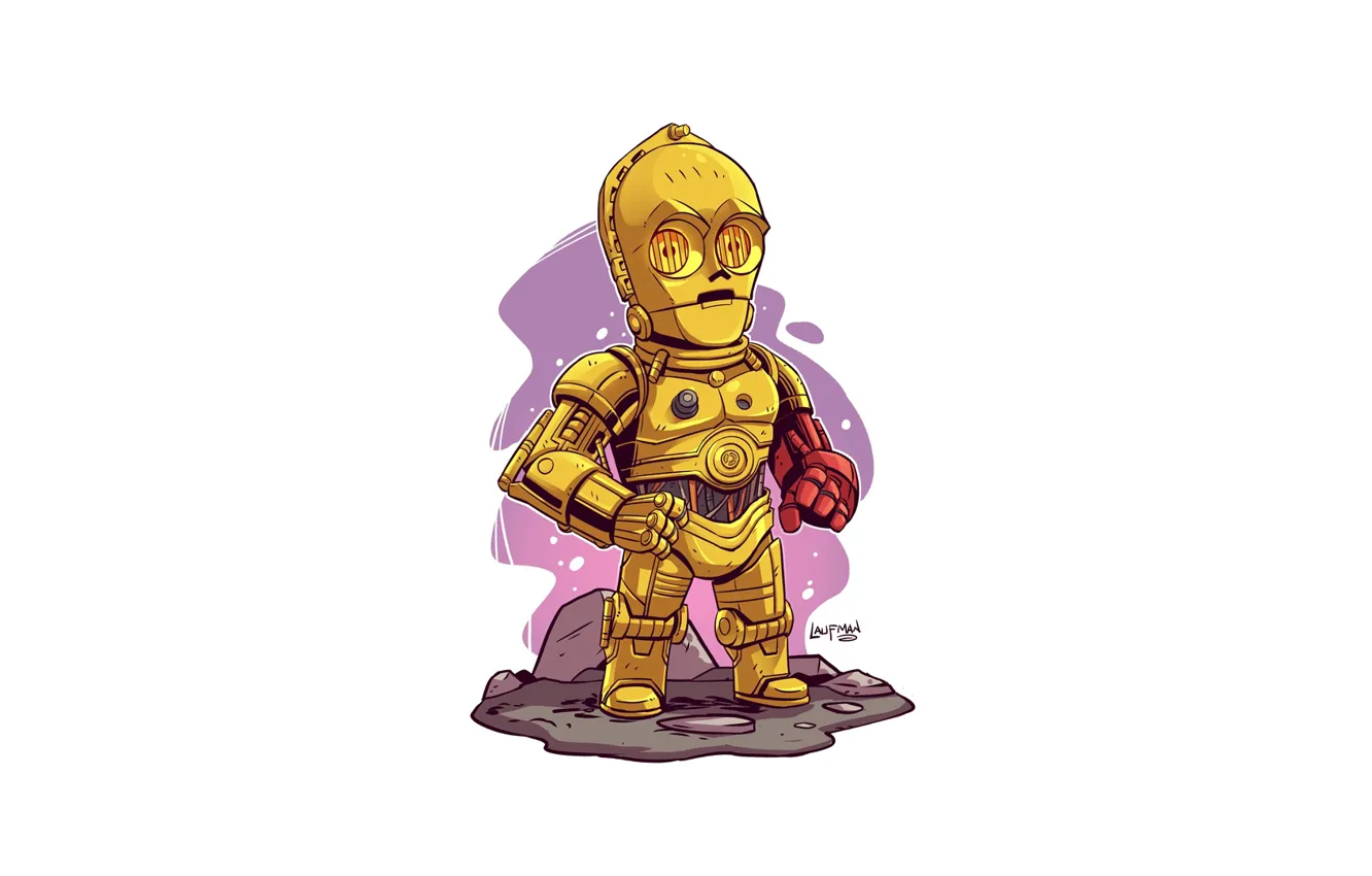 Фото обои Star Wars, C-3PO, Derek Laufman