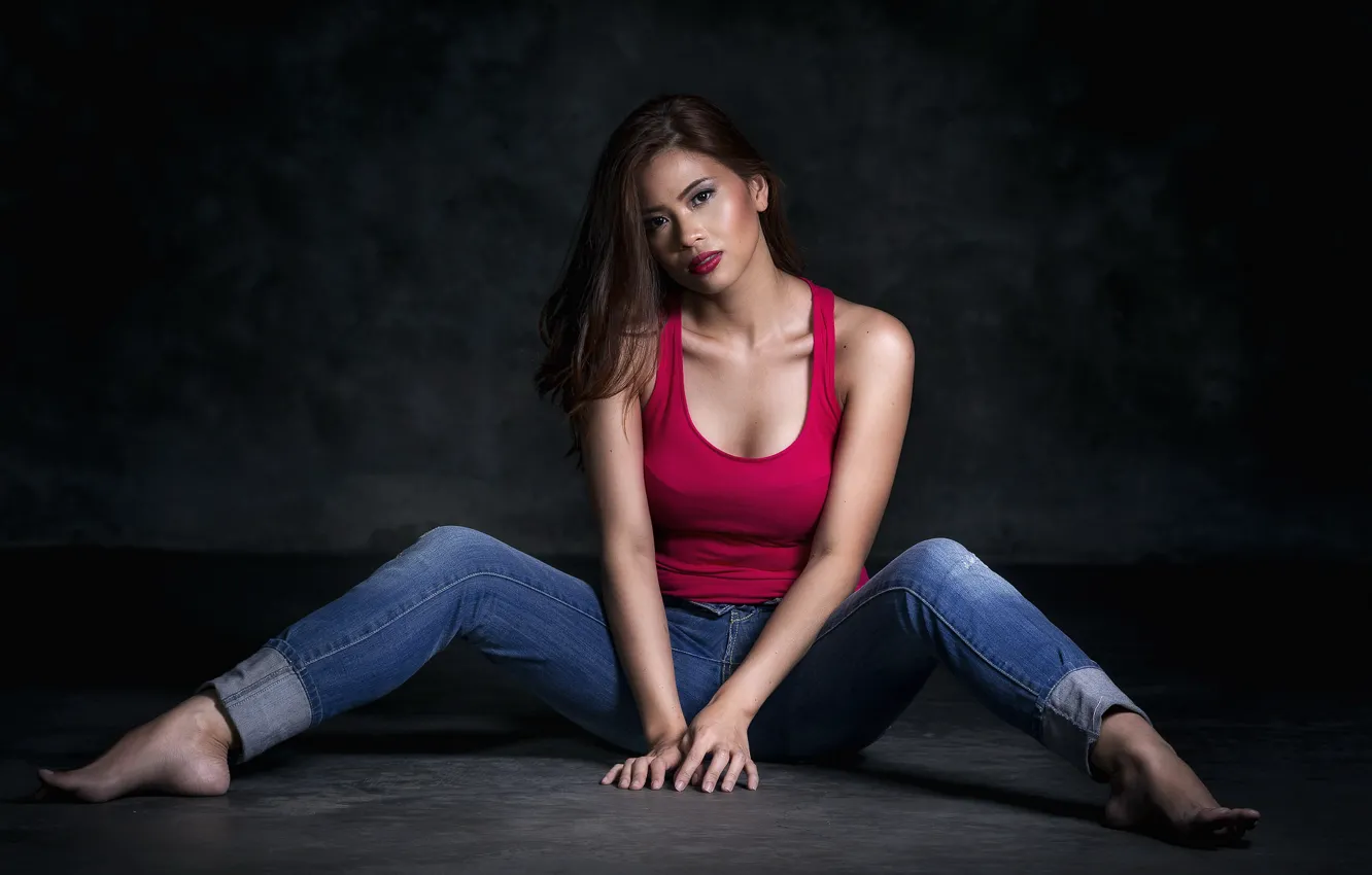 Фото обои взгляд, девушка, фон