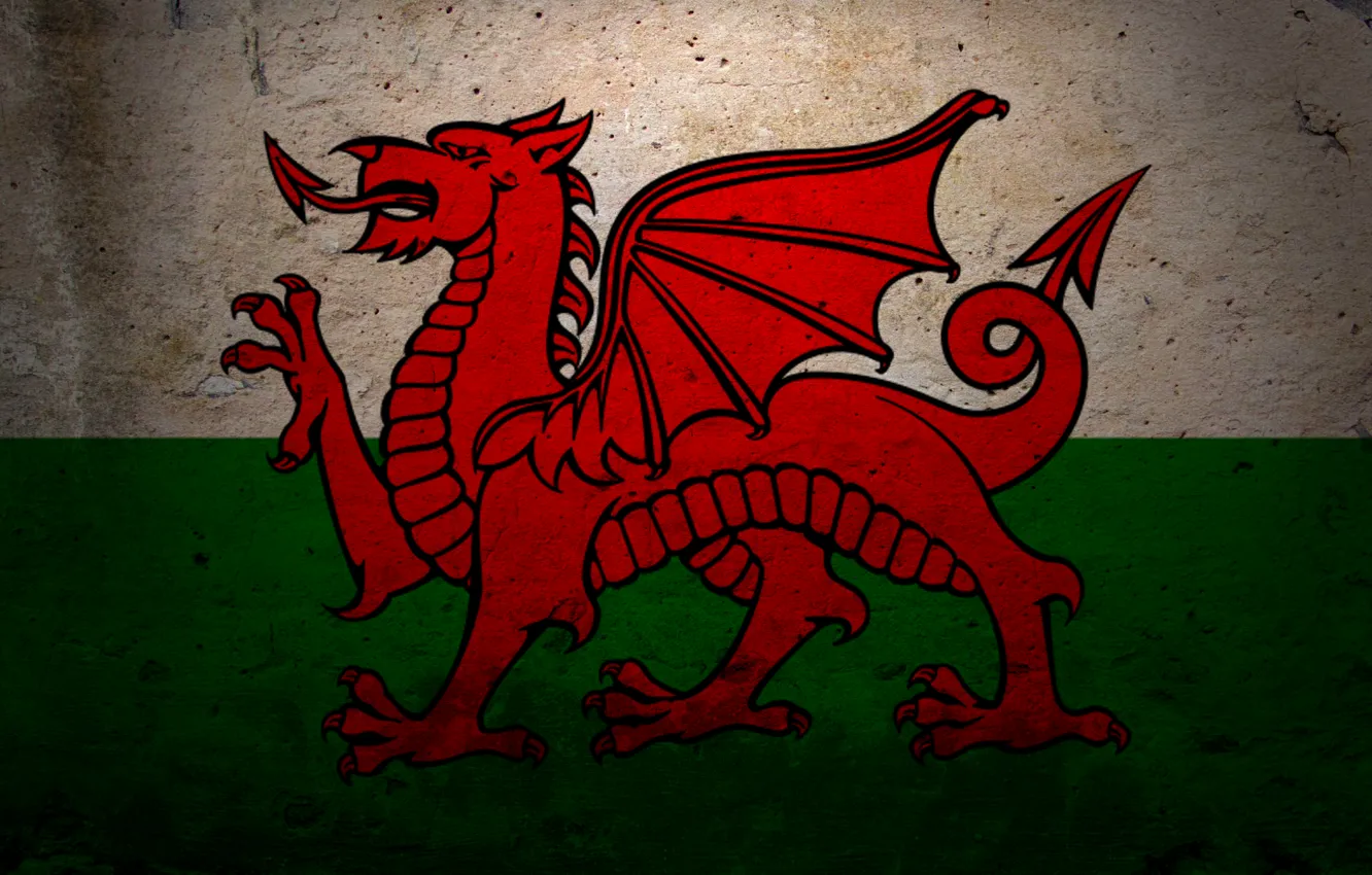 Фото обои дракон, флаг, герб, Уэльс