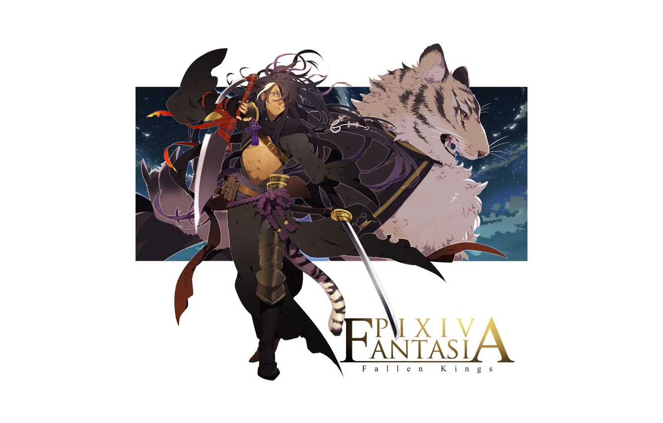 Фото обои фантастика, арт, парень, Pixiv Fantasia