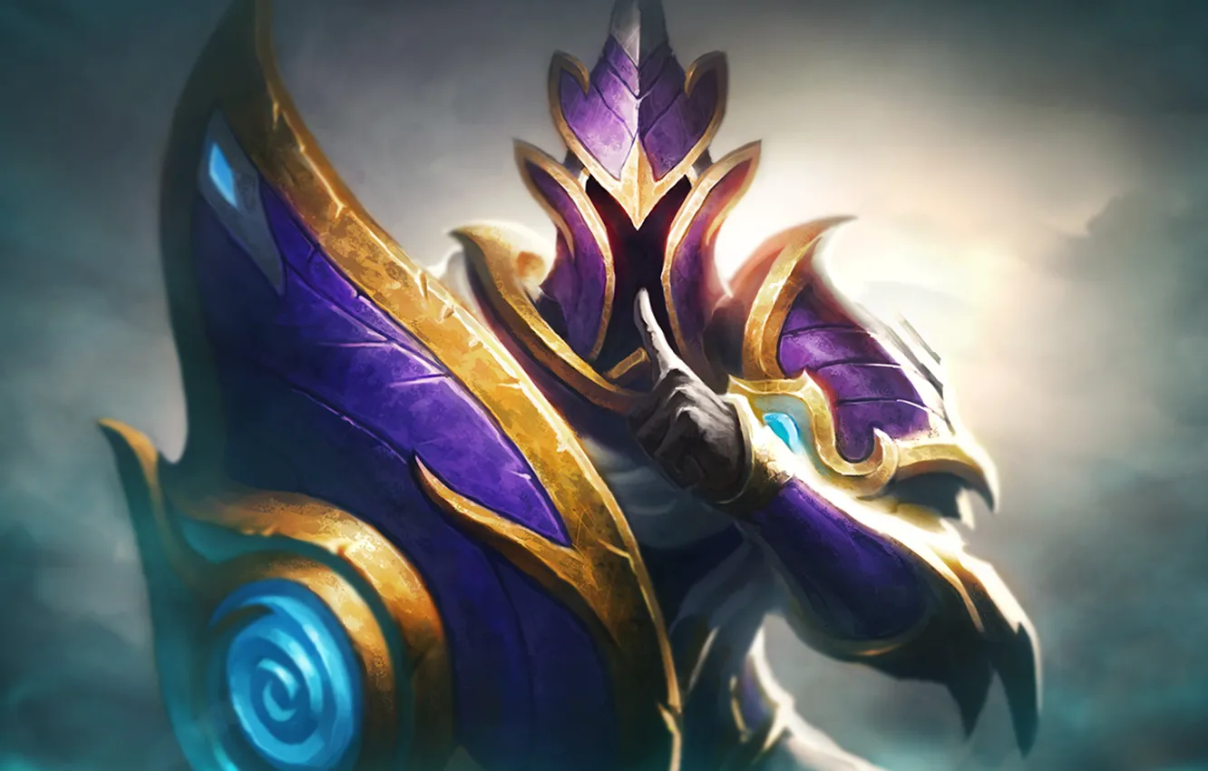 Фото обои тишина, арт, щит, Dota 2, Nortrom, Silencer