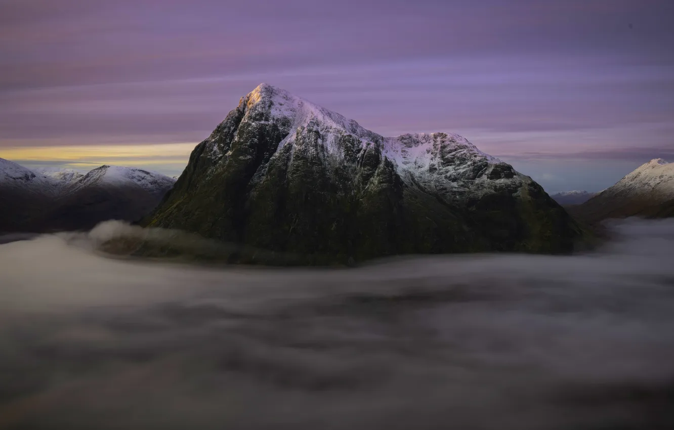 Фото обои landscape, mountains, fog