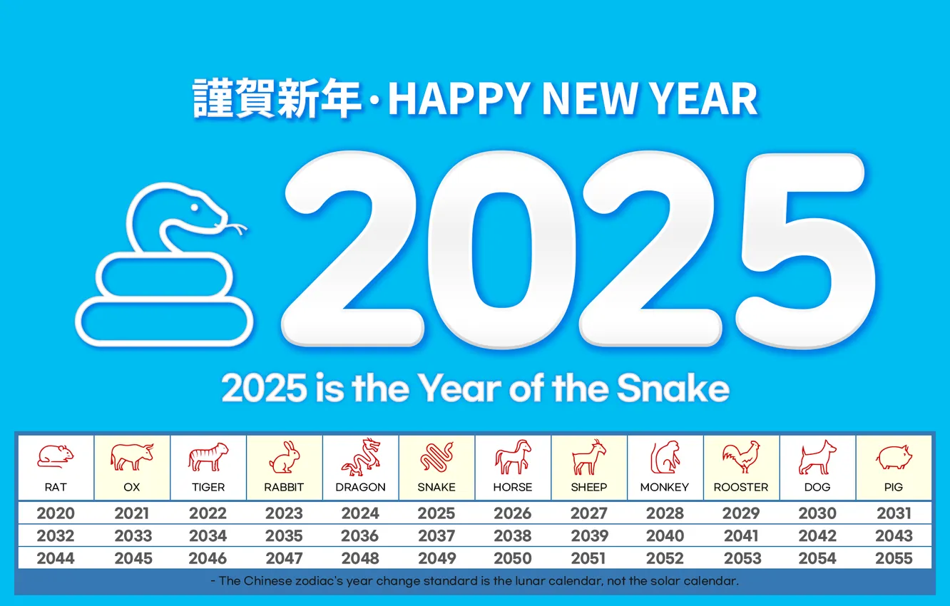 Фото обои new year, happy new year, 2025 year, chinese zodiac, 謹賀新年