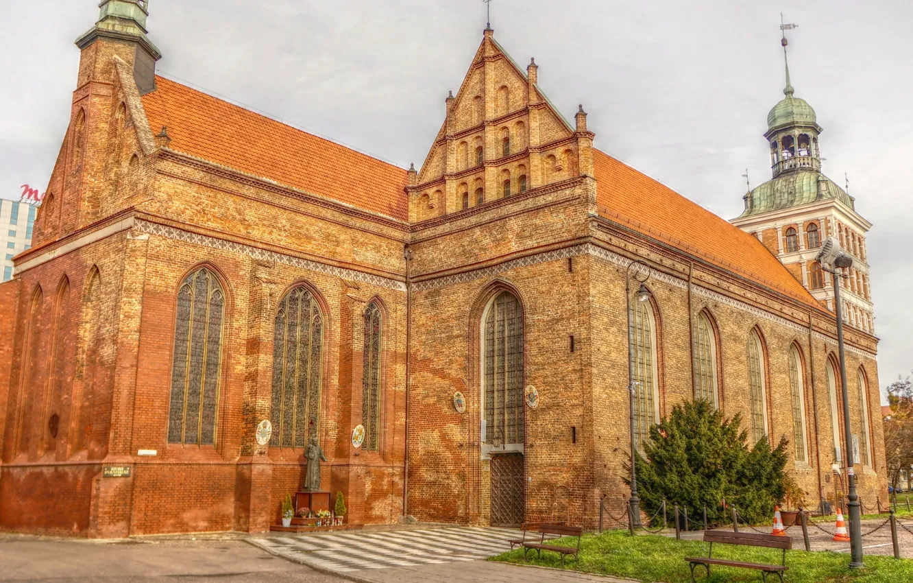 Фото обои city, street, building, church