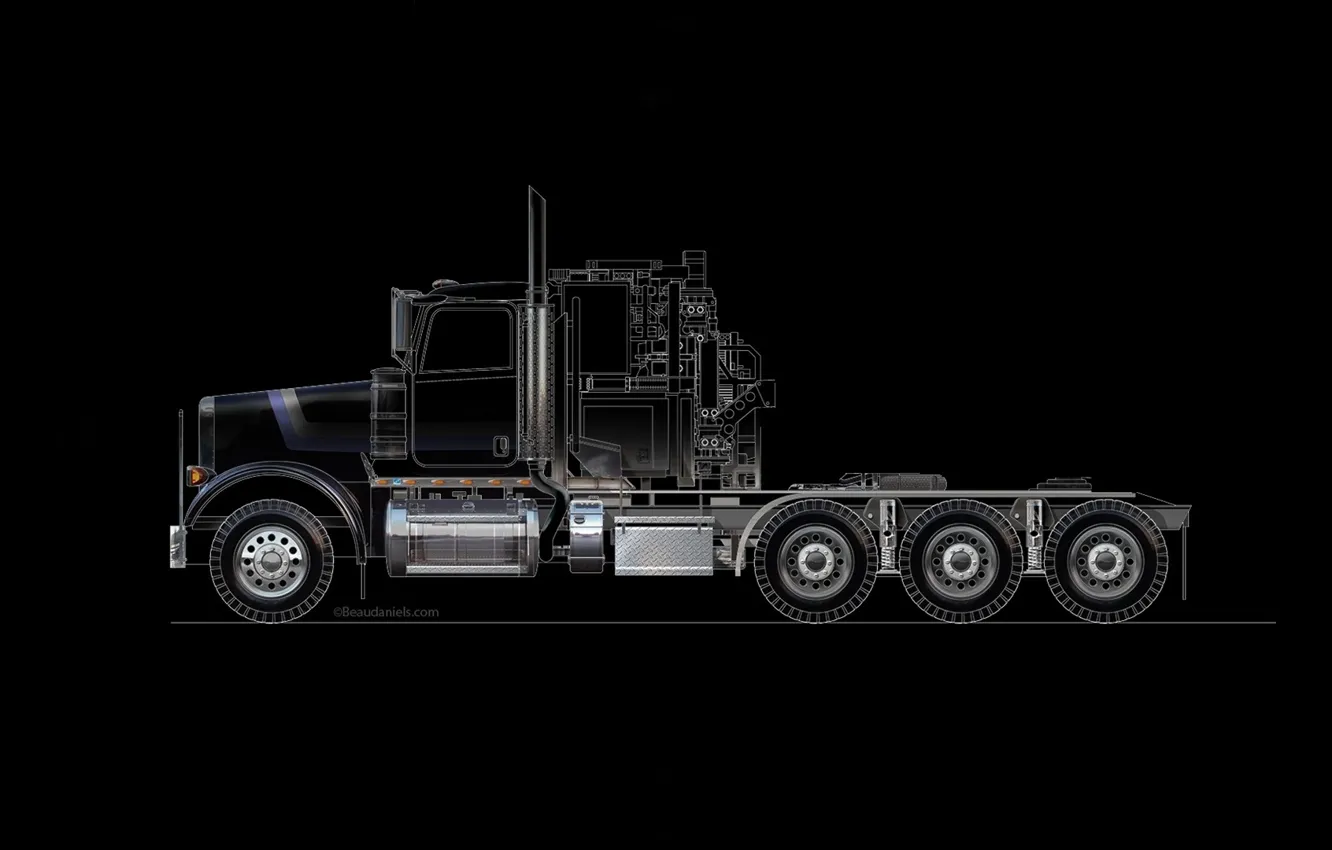 Фото обои trucks, cutaway, engineering