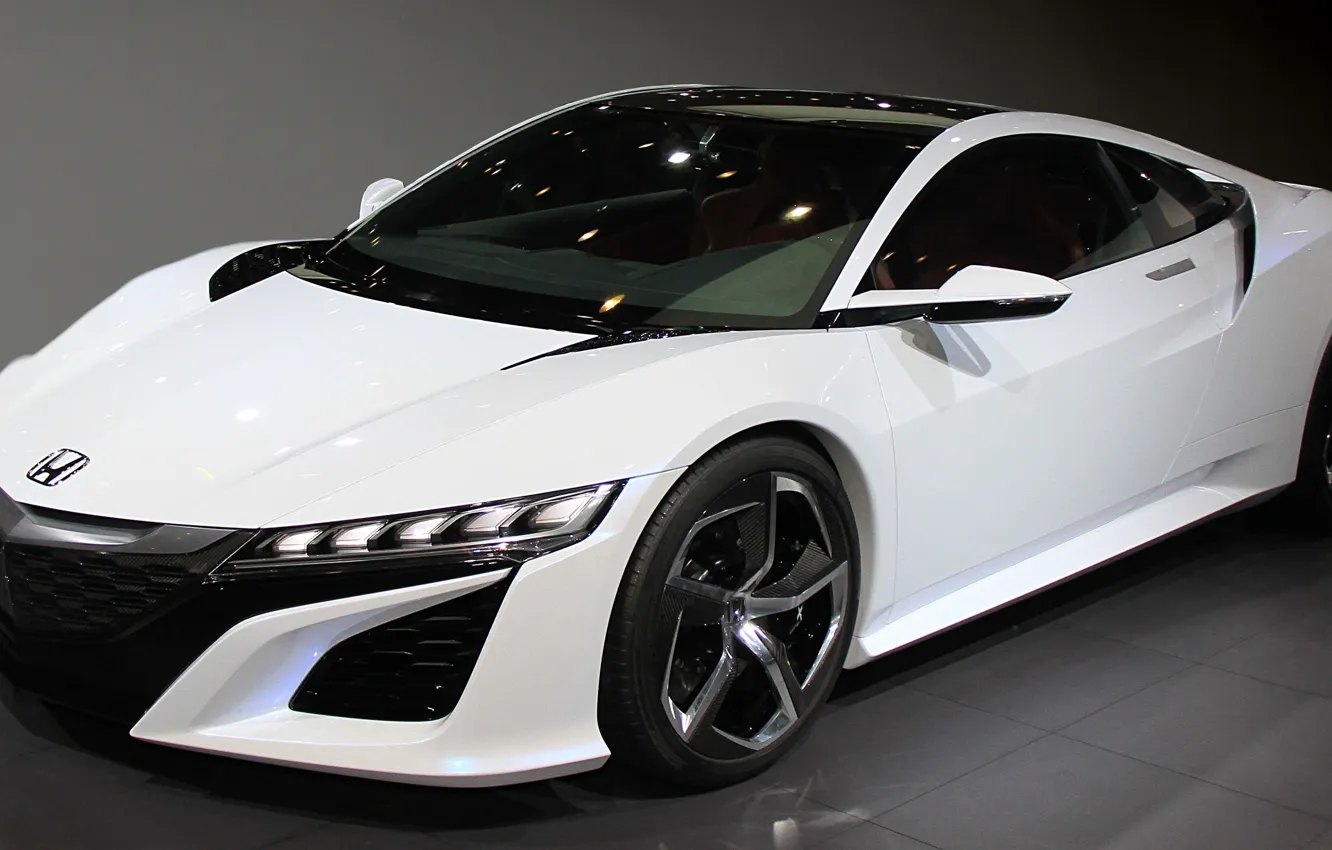 Фото обои white, Acura, NSX, 2015