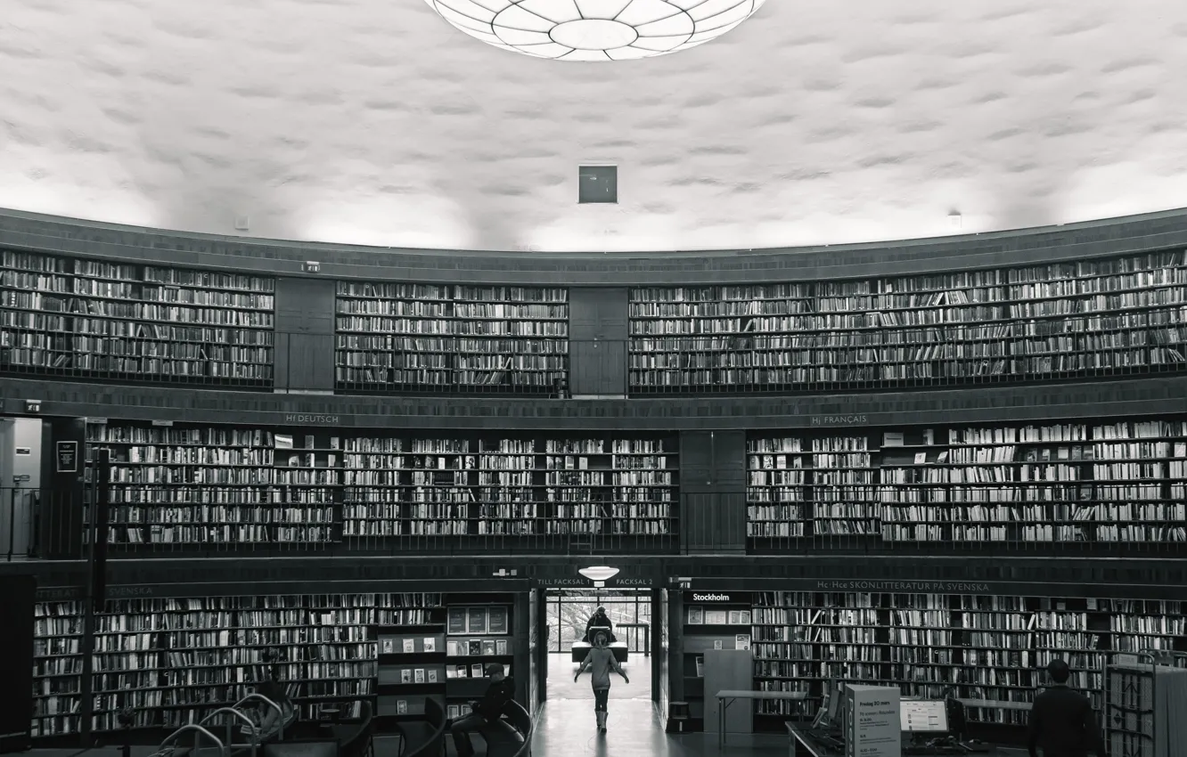 Фото обои библиотека, Стокгольм, Швеция, общественный
