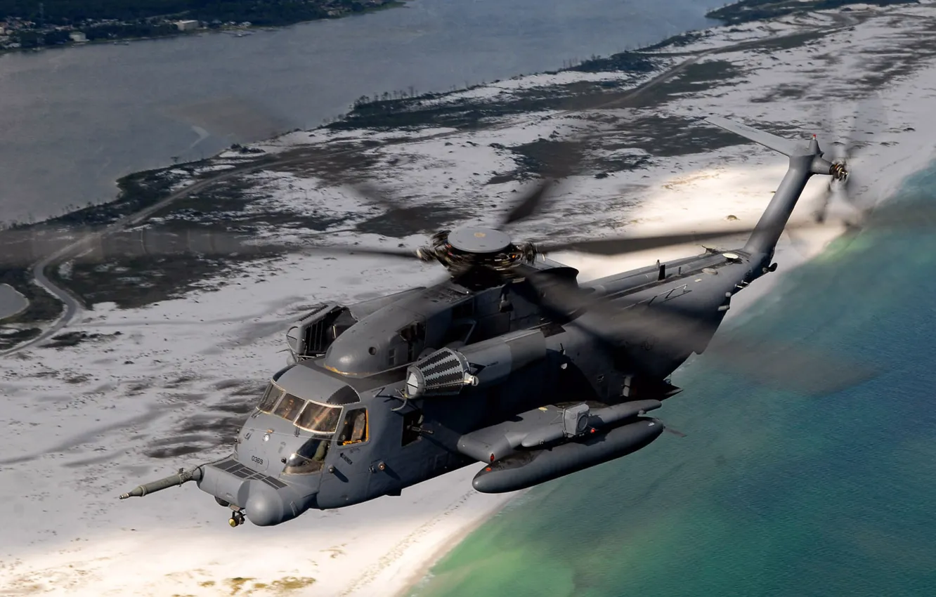 Фото обои Вертолёт, Sikorsky, Тяжёлый, CH-53 Sea Stallion, Транспортный