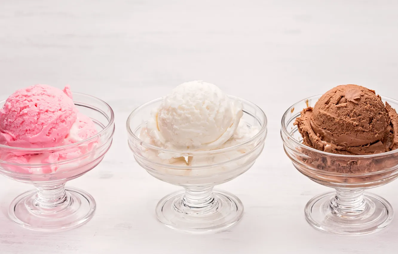 Фото обои мороженое, шоколадное, dessert, клубничное, ванильное, ice cream