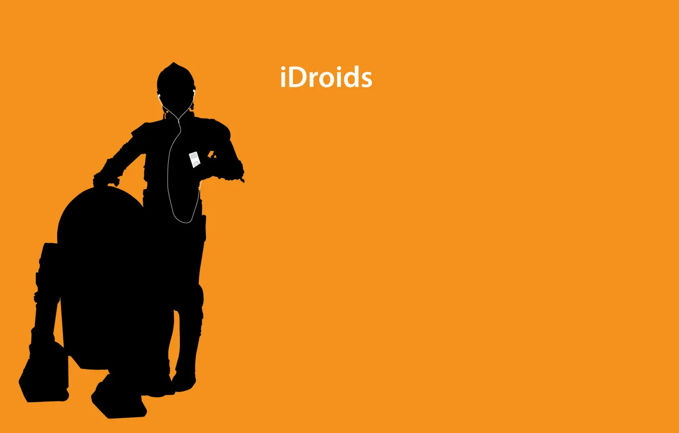 Фото обои ipod, дроиды, наушники, star wars