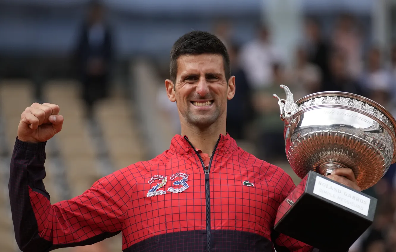Фото обои теннис, Novak Djokovic, Roland Garros, Новак Джокович
