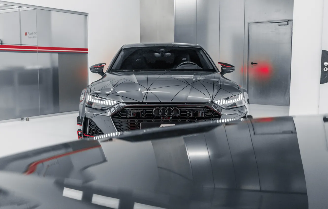 Фото обои Audi, вид спереди, ABT, Sportback, RS7, 2020, RS7-R