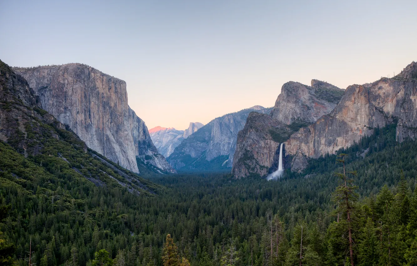 Фото обои долина, Калифорния, California, Национальный парк Йосемити, Yosemite National Park, Sierra Nevada mountains