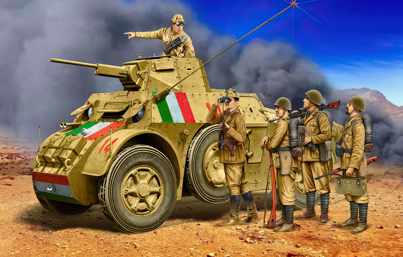 Фото обои war, art, painting, tank, ww2, MB35