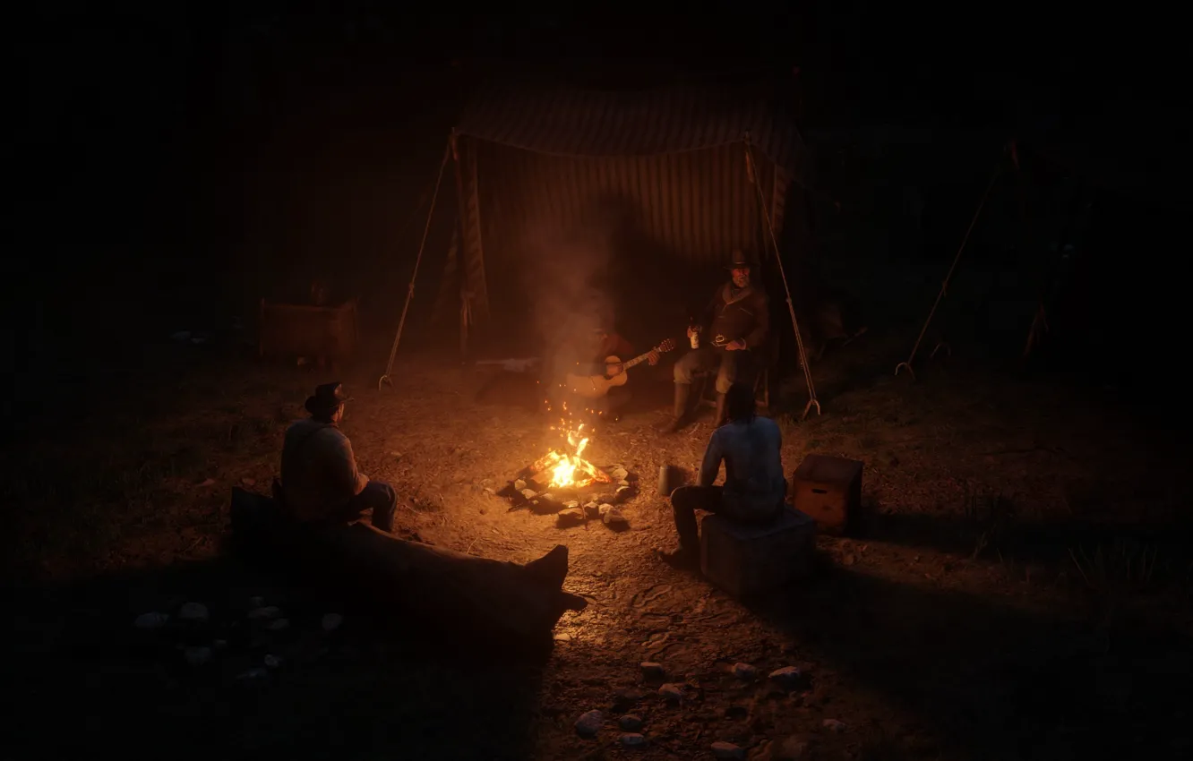 Фото обои Red Dead Redemption 2, RDR 2, Артур Морган, Artur Morgan, Nikita Haru