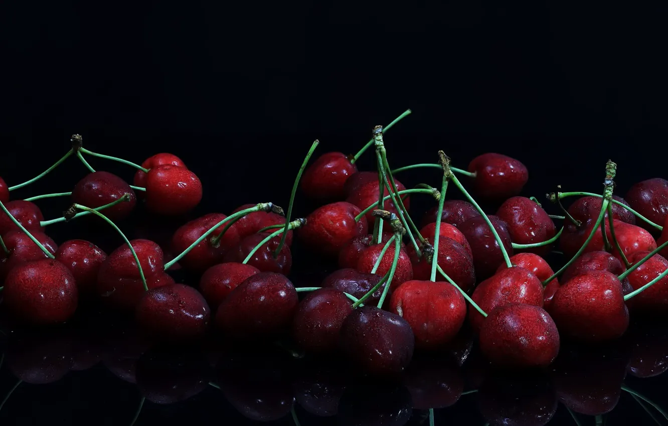 Фото обои вишня, ягоды, еда