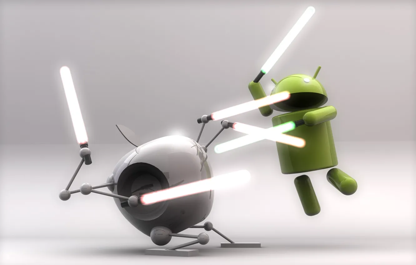 Фото обои apple, борьба, мечи, android