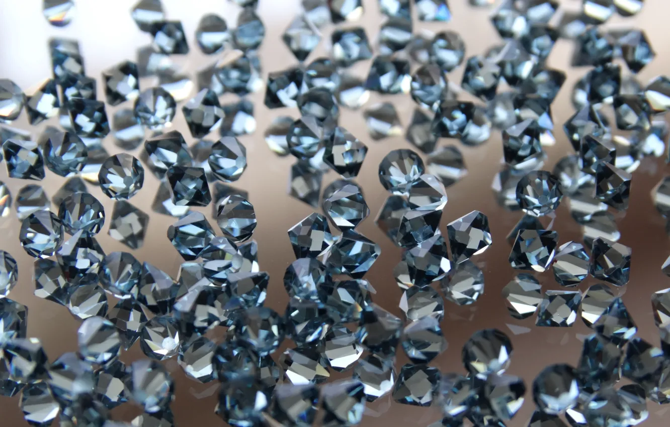 Фото обои макро, голубой, бриллианты, diamond