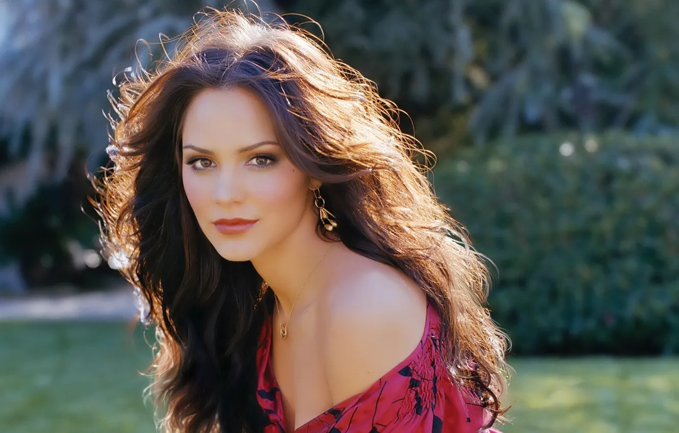 Фото обои взгляд, лицо, портрет, актриса, брюнетка, певица, katharine mcphee, Кэтрин МакФи