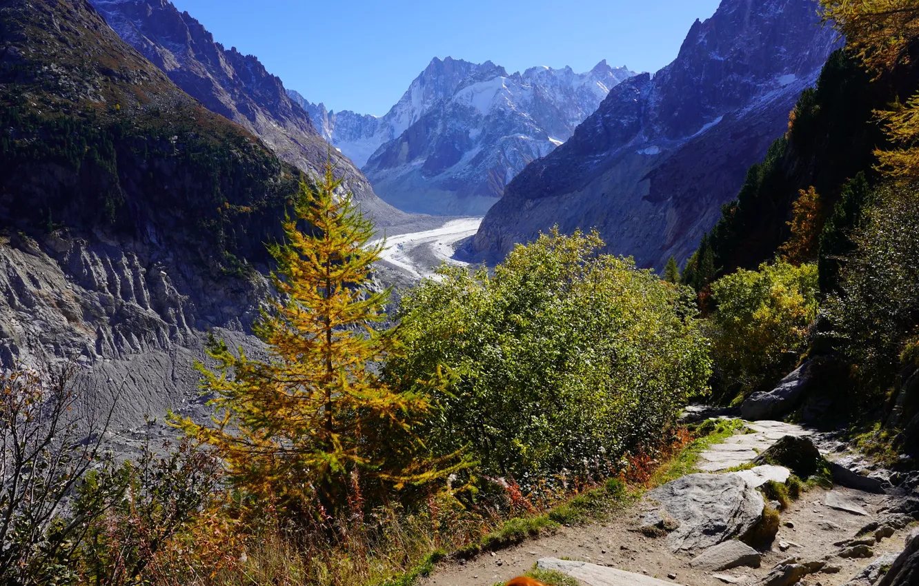 Фото обои горы, Франция, Альпы, Chamonix