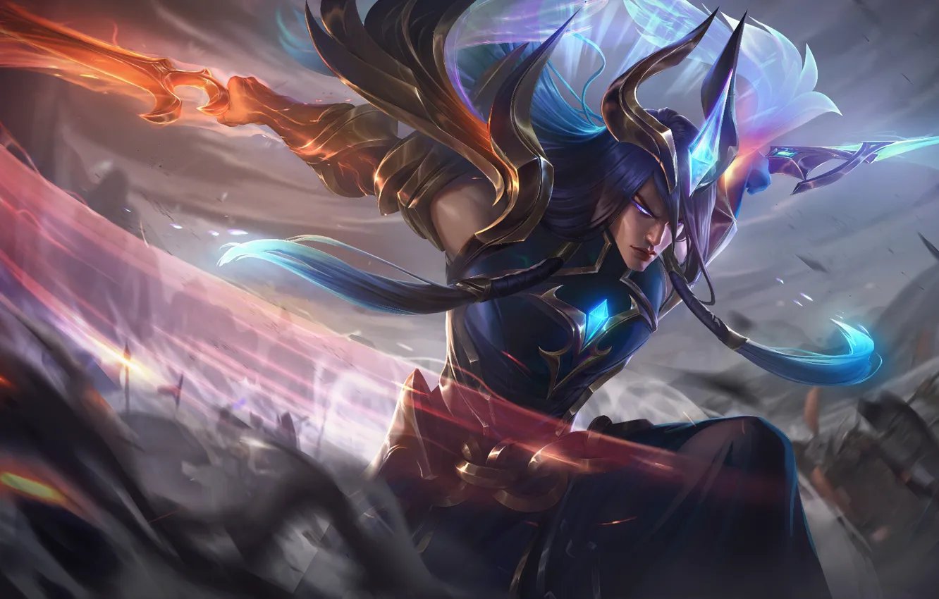 Фото обои атака, бой, game, character, персонаж, League of Legends, LOL, Лига Легенд