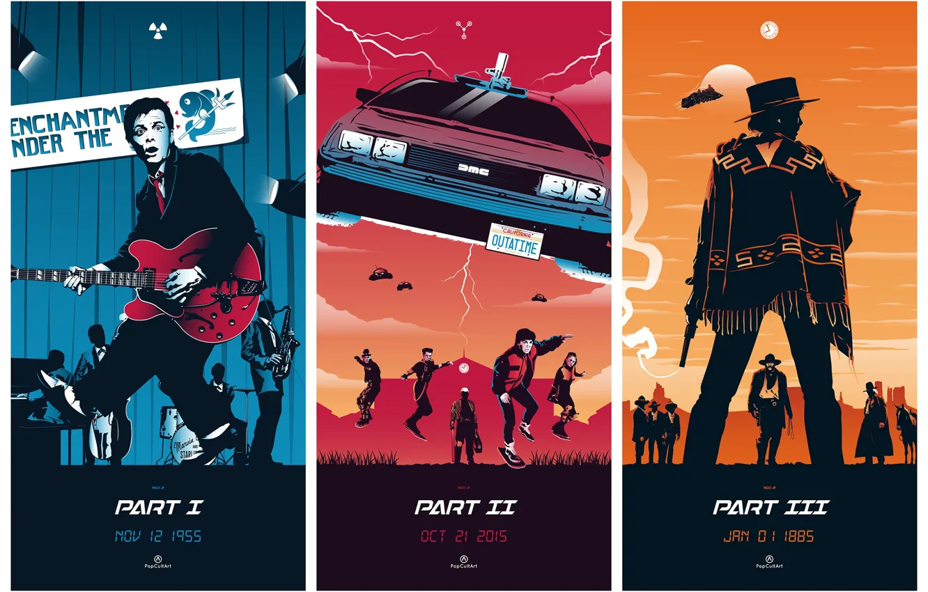 Фото обои Назад в будущее, Art, Back to the Future