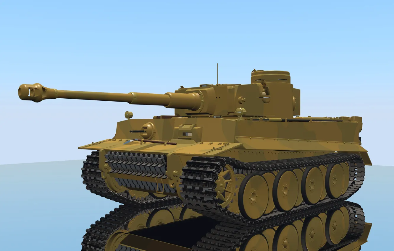 Фото обои Тигр, Модель, Танк, Техника, Немецкий, Tiger 131, Тигр 131