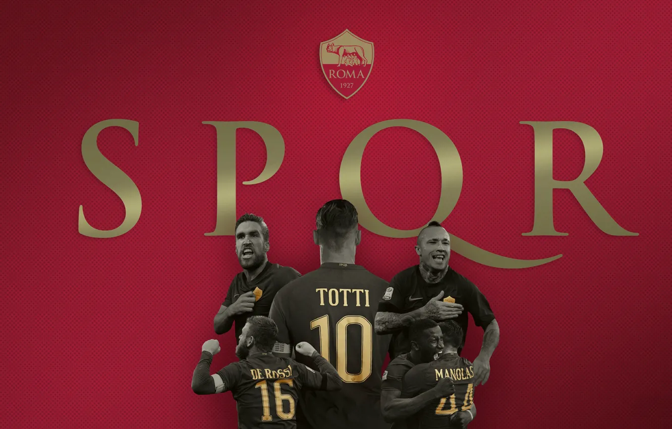 Фото обои wallpaper, sport, football, AS Roma, Serie A, players, Giallorossi